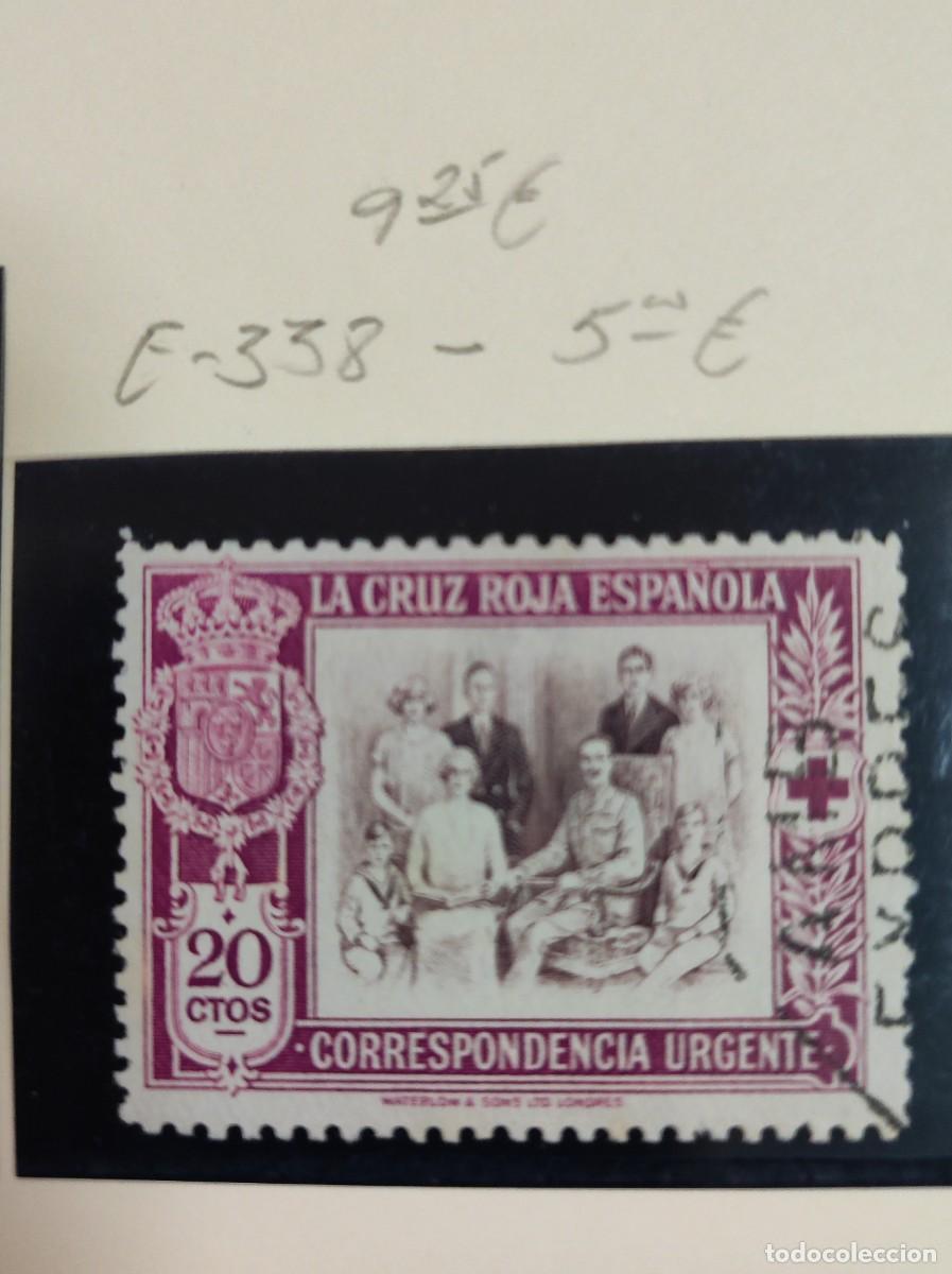 Sellos: ESPA&Ntilde;A .1926 - CRUZ ROJA ESPA&Ntilde;OLA - E- 338. MATASELLADO. FOTO. 836