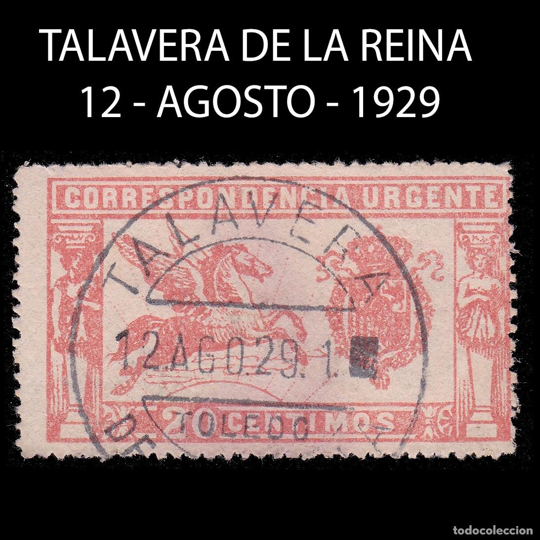 Sellos: ESPA&Ntilde;A. ALFONSO XIII. 1905 Pegaso. 20c.TALAVERA. Edifil 256C + OBSEQUIO
