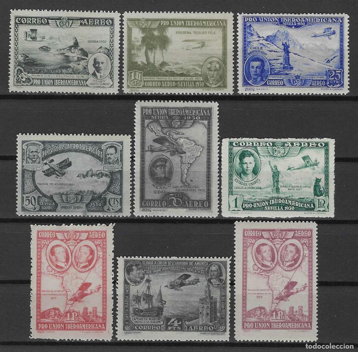 Sellos: EDIFIL 583-591 PRO UNI&Oacute;N IBEROAMERICANA 1930 (SERIE COMPLETA). VALOR CAT&Aacute;LOGO: 445 &euro;. MNH **