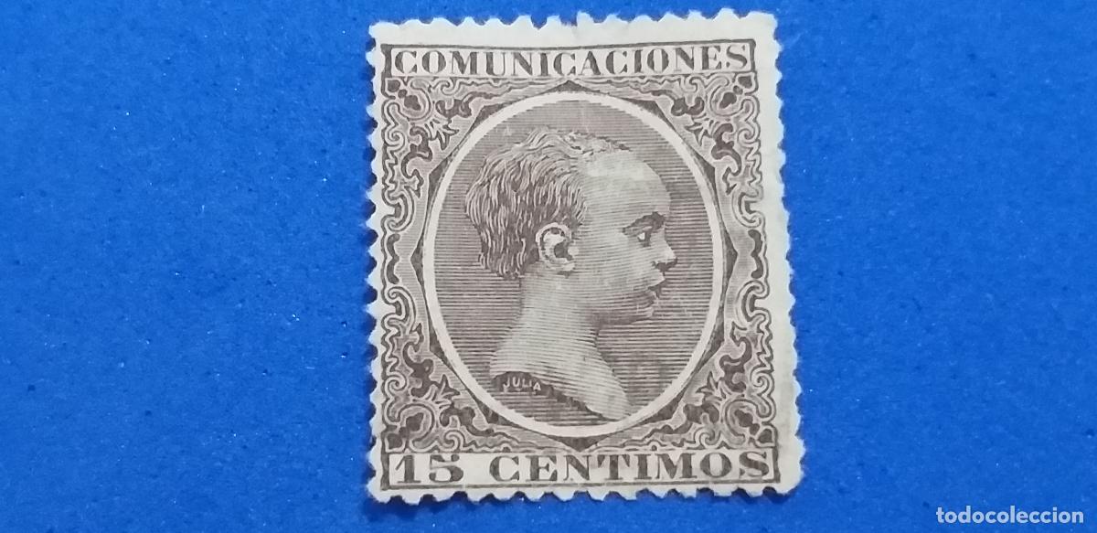 Sellos: Sello de Espa&ntilde;a. USADO. A&Ntilde;O 1889 - 1899. EDIFIL 219. ALFONSO XIII. TIPO PELON.