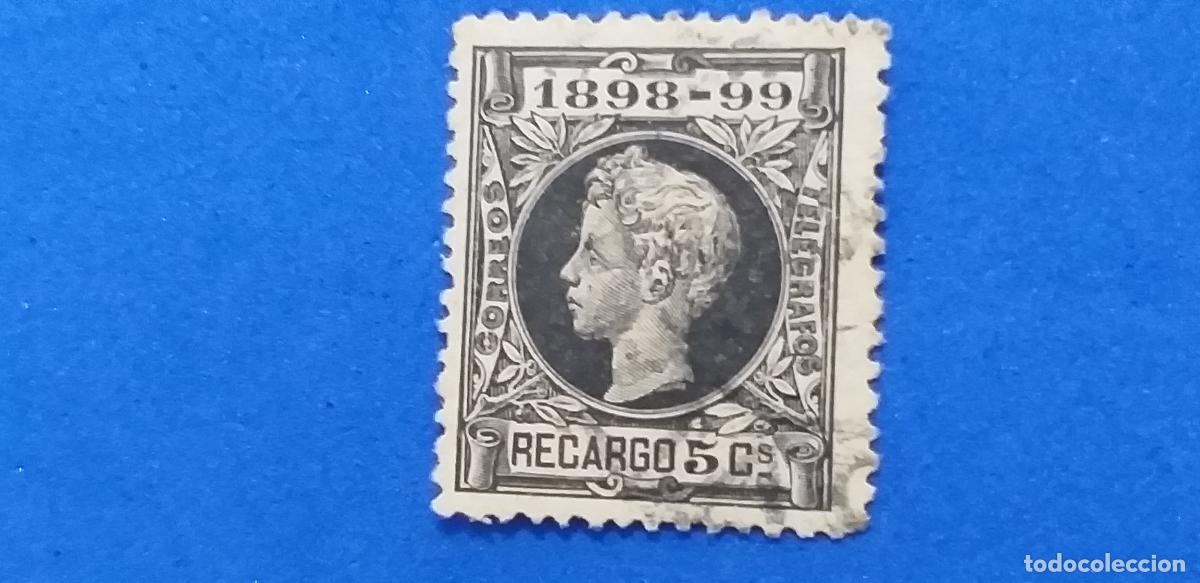 Sellos: Sello de Espa&ntilde;a. USADO. A&Ntilde;O 1898 EDIFIL n&ordm; 240. Alfonso XIII. Impuesto de Guerra.