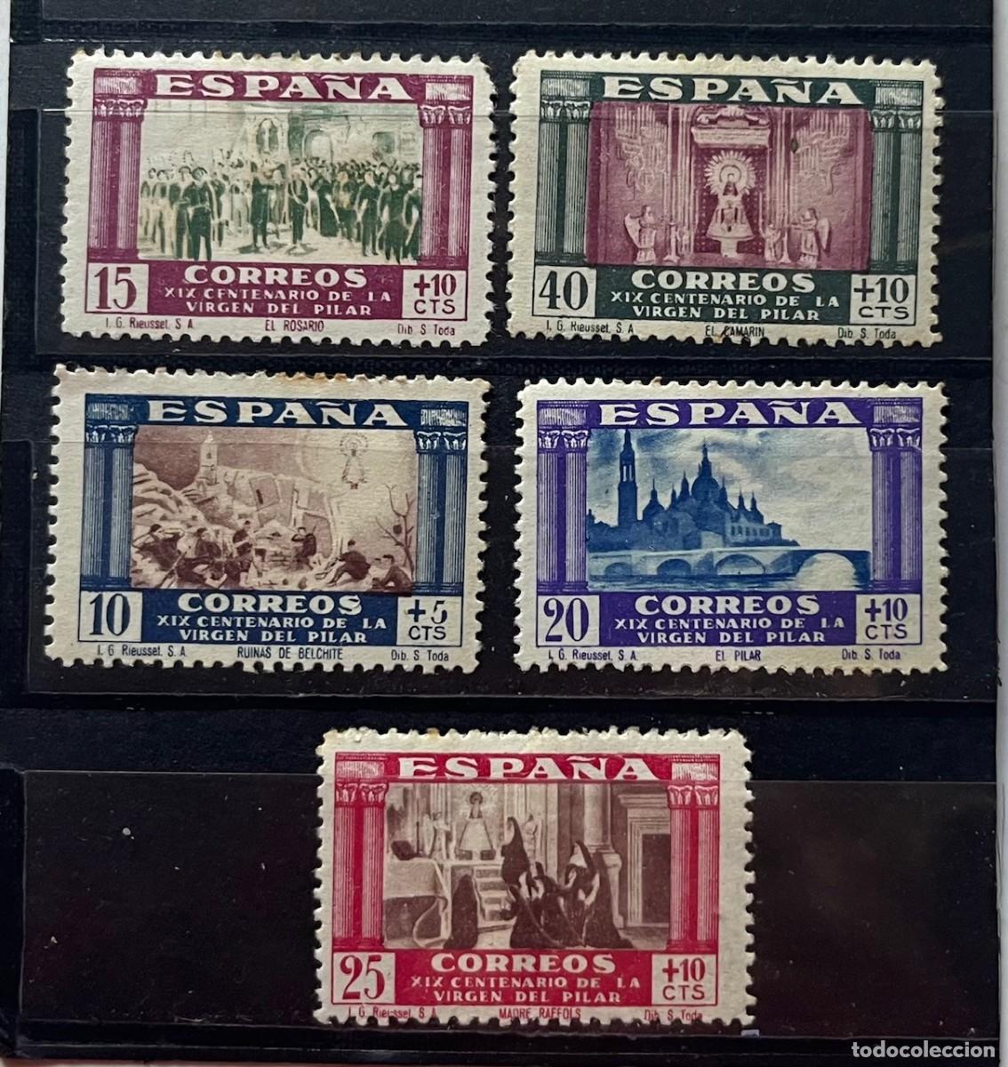 Sellos: 1940 Viren del pilar MN*,centrados,goma