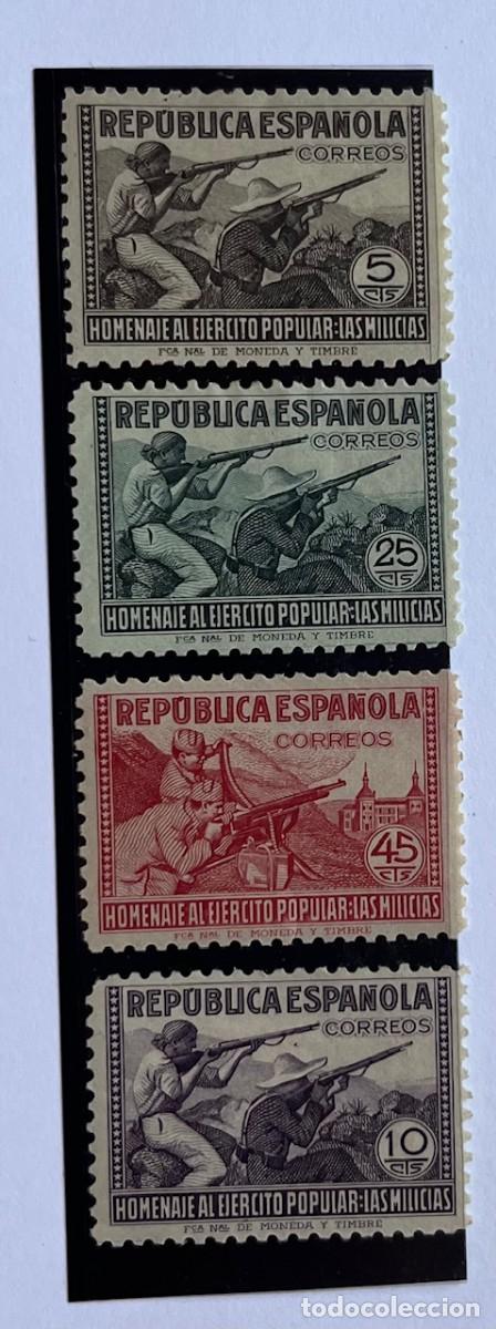 Sellos: 1938 homenaje al ejercito,centrado,goma,color,MNH*