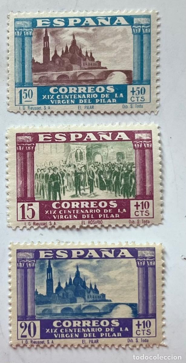 Sellos: 1940 Viren del pilar MN**,centrados,goma