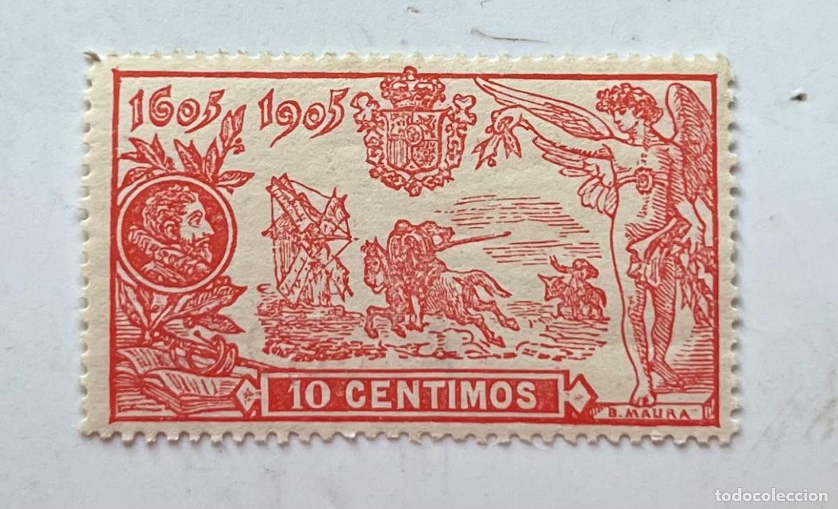 Sellos: 1905 centenario del quijote,,MN**.centrado,goma,color,numerado