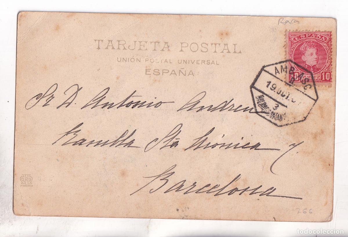 Sellos: POSTAL. AMBULANTE BILBAO A BARCELONA. CADETE