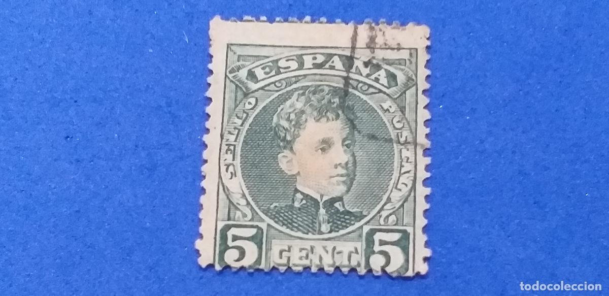 Sellos: Usado. A&ntilde;o 1901. EDIFIL 242. Alfonso XIII. Tipo cadete.