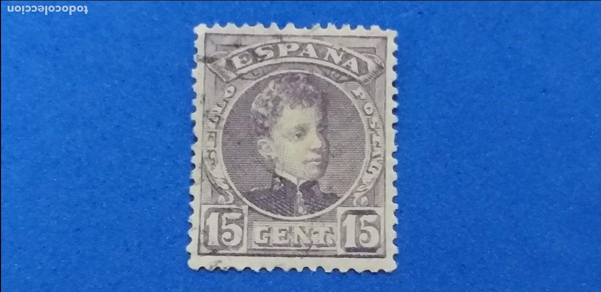 Sellos: Usado. A&ntilde;o 1901. EDIFIL 245. Alfonso XIII. Tipo cadete.