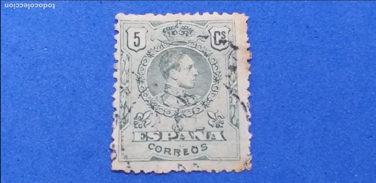 Sellos: Usado. A&Ntilde;O 1909 - 1922. EDIFIL 268. ALFONSO XIII. TIPO MEDALL&Oacute;N.