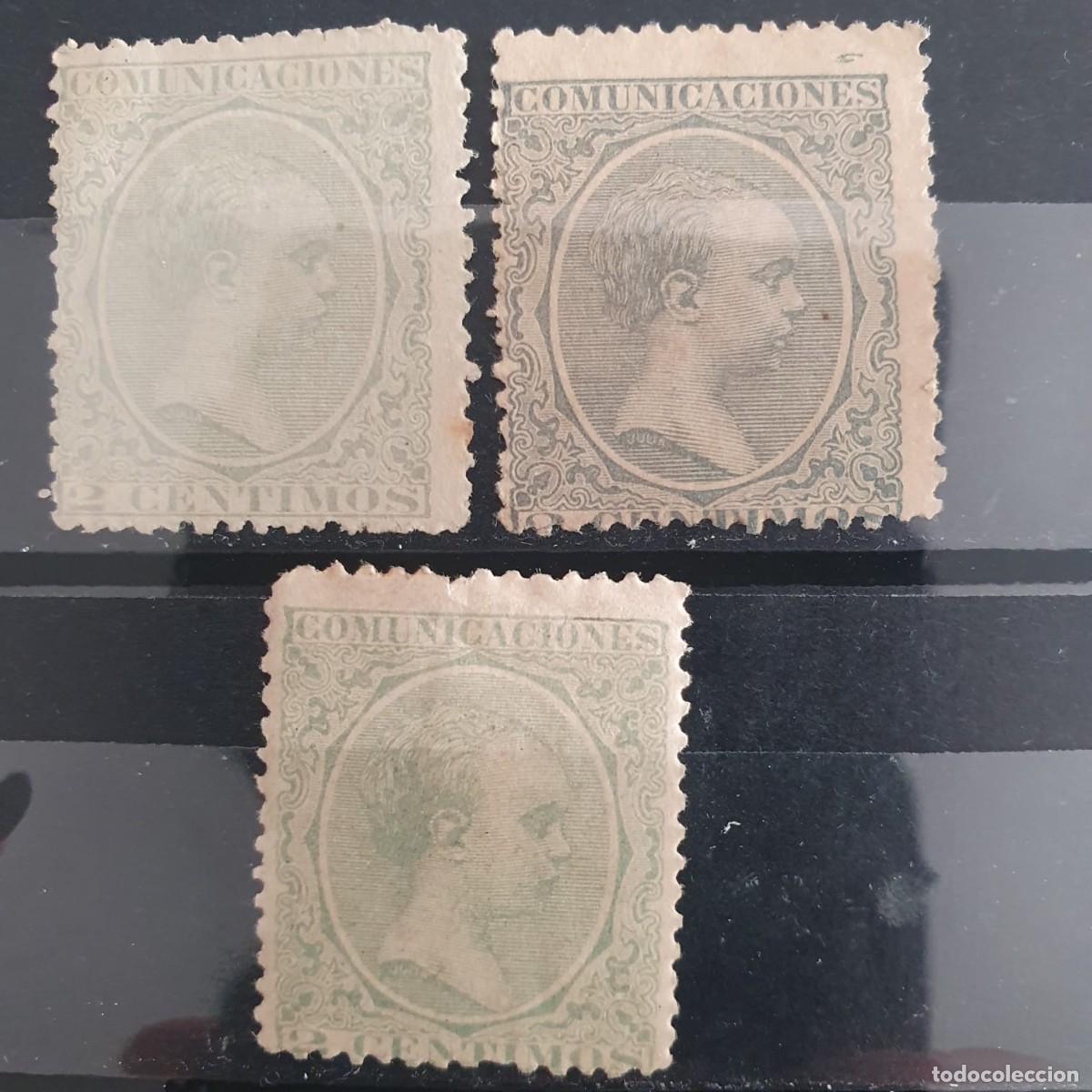 Briefmarken: EDIFIL 213 * VARIEDADES COLOR ALFONSO XIII ESPA&Ntilde;A 1889
