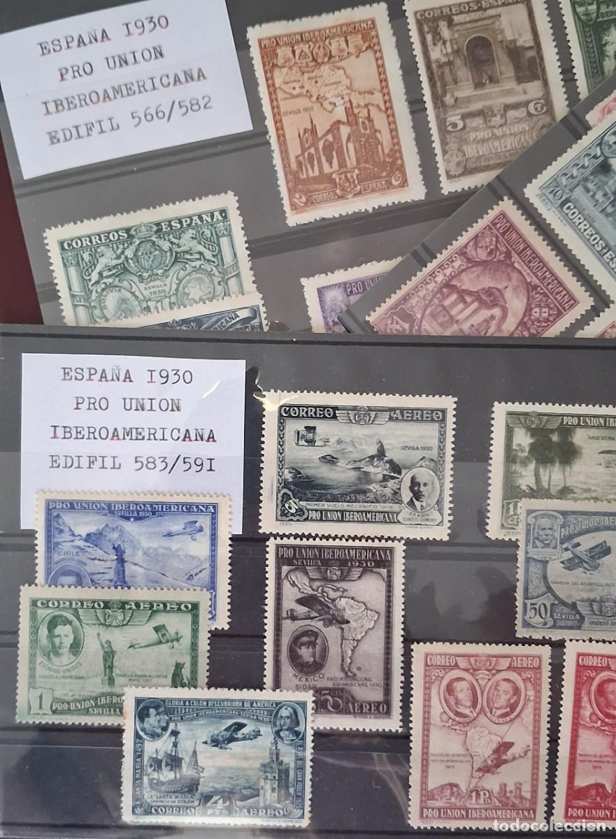 Briefmarken: ESPA&Ntilde;A 1930 - PRO UNION IBEROAMERICANA -2 SERIES NUEVOS- (EDIFIL 566/582 Y 583/591) -LEER-.