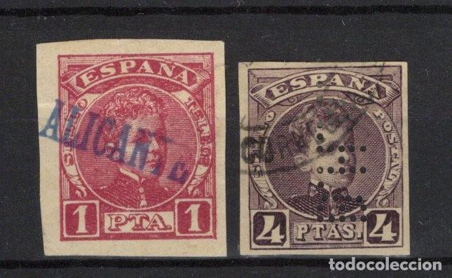 Sellos: PC93 Sellos Espa&ntilde;a a&ntilde;o 1901/09 Edifil 253s/254s&ordm; en usado (254s posiblemente recortado)
