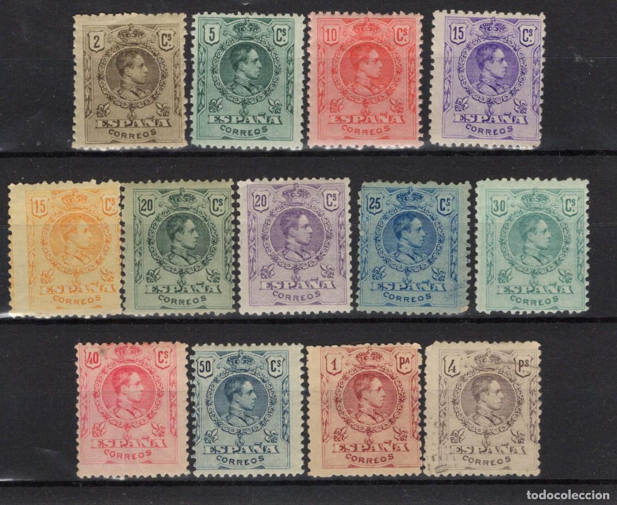 Briefmarken: PC95 Sellos Espa&ntilde;a a&ntilde;o 1909/1922 Edifil 267/279* sellos originales en NUEVO SERIE CORTA v.c. 320 &euro;