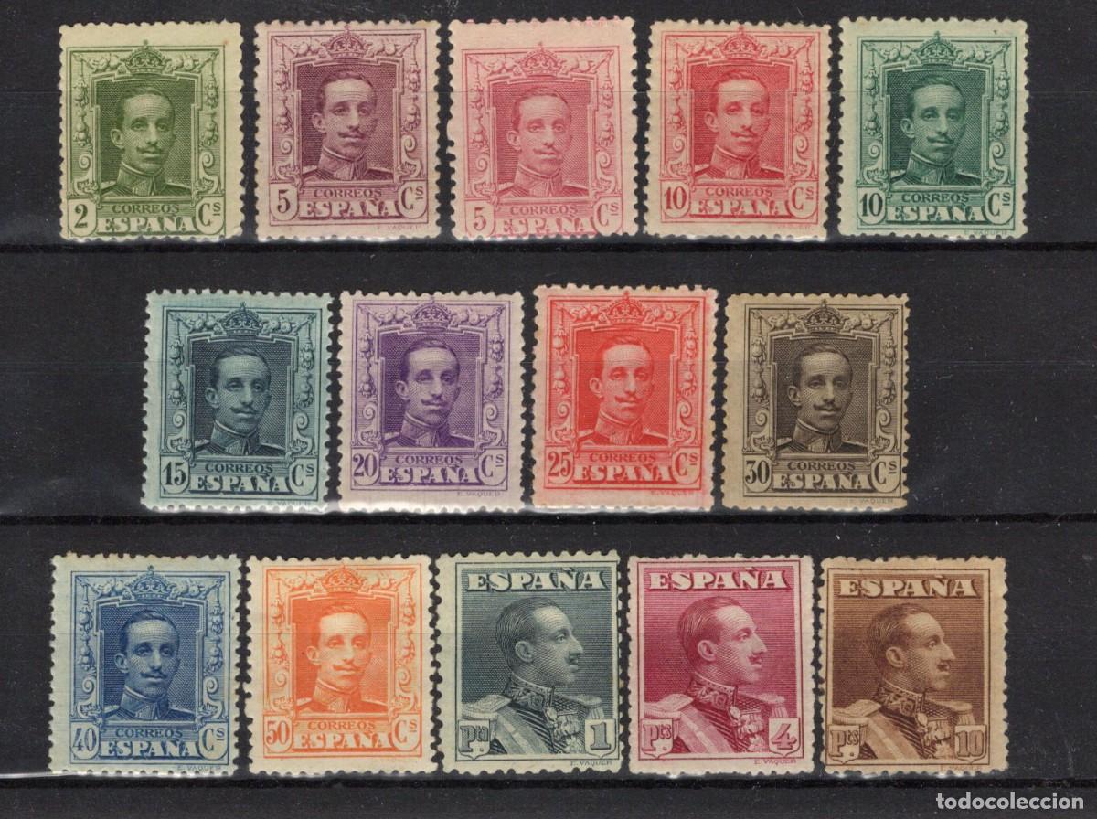 Briefmarken: PC101 Sellos Espa&ntilde;a a&ntilde;o 1922 Edifil 310/323* sellos originales en NUEVO SERIE COMPLETA v.c. 350 &euro;