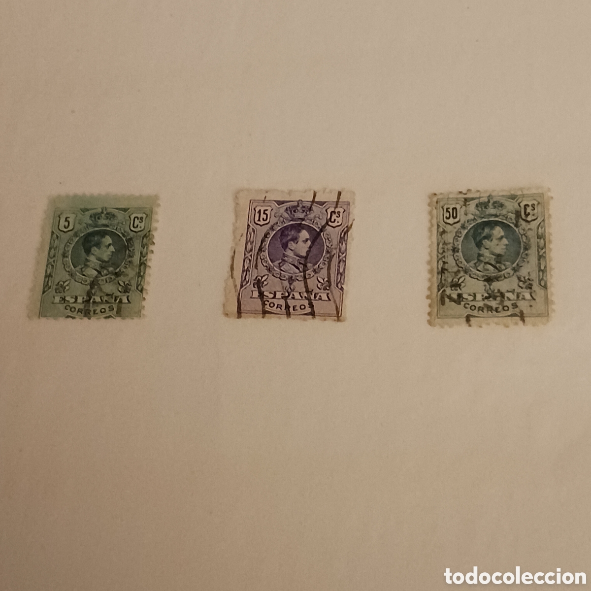 Sellos: 3 sellos n.268,270 y 277 Alfonso XIII