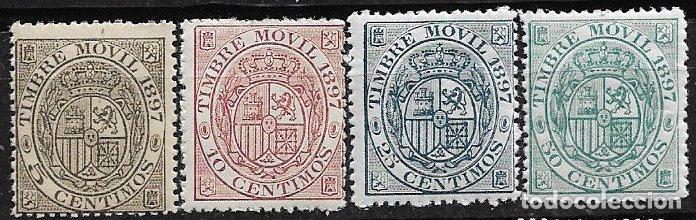 Sellos: FISCALES, 1897 Timbre M&oacute;vil, ALEMANY n&ordm; 47 a 50 * * completa