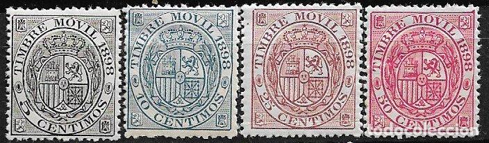 Sellos: FISCALES, 1897 Timbre M&oacute;vil, ALEMANY n&ordm; 51 a 54 * * completa