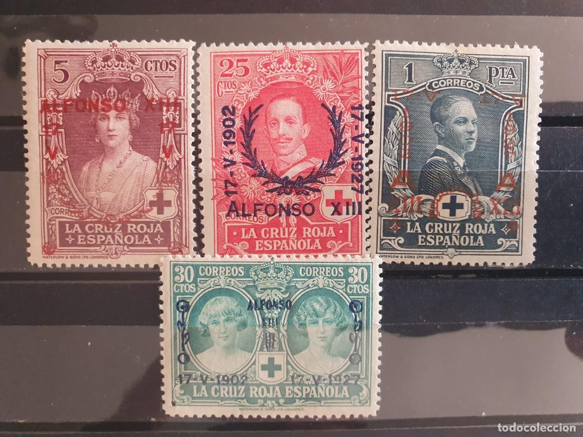 Briefmarken: EDIFIL 351 ** + 355 ** + 356 * + 359 * ALFONSO XIII ESPA&Ntilde;A 1927