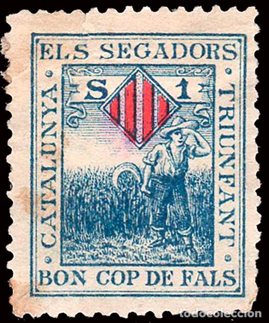 Sellos: Espa&ntilde;a - Vi&ntilde;etas Nacionalistas - (*) - 1900 - &rdquo;Catalunya - Els segadors - Triunfant - Bon cop...&rdquo;