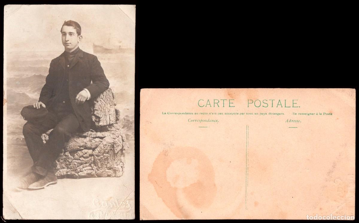 Sellos: Alicante - TP - Postal fotogr&aacute;fica &rdquo;Fot&oacute;grafo Cantos - Alicante&rdquo; sin circular