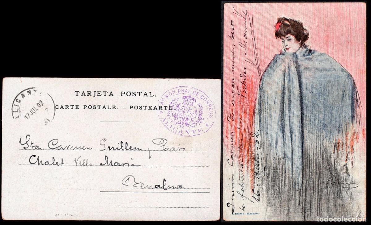 Sellos: Alicante - Edi oTP - Postal Mat &rdquo;Alicante 17/Jul./02&rdquo; + franquicia &rdquo;adm&oacute;n. Pral. Correos - Alicante&rdquo;
