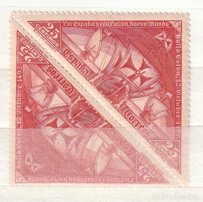 Timbres: SELLO TRIANGULAR DE LA SERIE DE COLON DOBLE.
