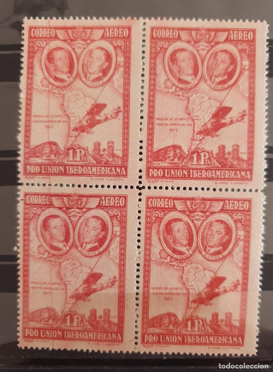 Selos: EDIFIL 589 ** BLOQUE DE 4 1 PESETA ESPA&Ntilde;A 1930