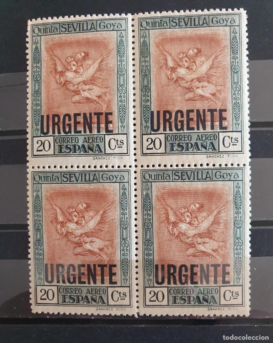 Sellos: EDIFIL 530 ** bloque DE 4 URGENTE ESPA&Ntilde;A 1930