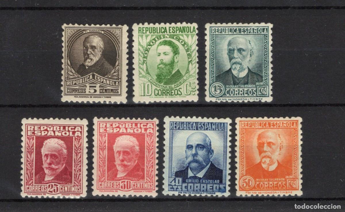 Selos: PC129 Sellos Espa&ntilde;a a&ntilde;o 1931 Edifil 655/661*-** sellos originales en NUEVO v.c. 310 &euro;