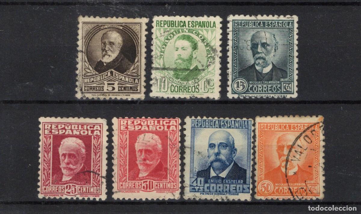 Sellos: PC130 Sellos Espa&ntilde;a a&ntilde;o 1931 Edifil 655/661&ordm; sellos originales en usado v.c. 34 &euro;