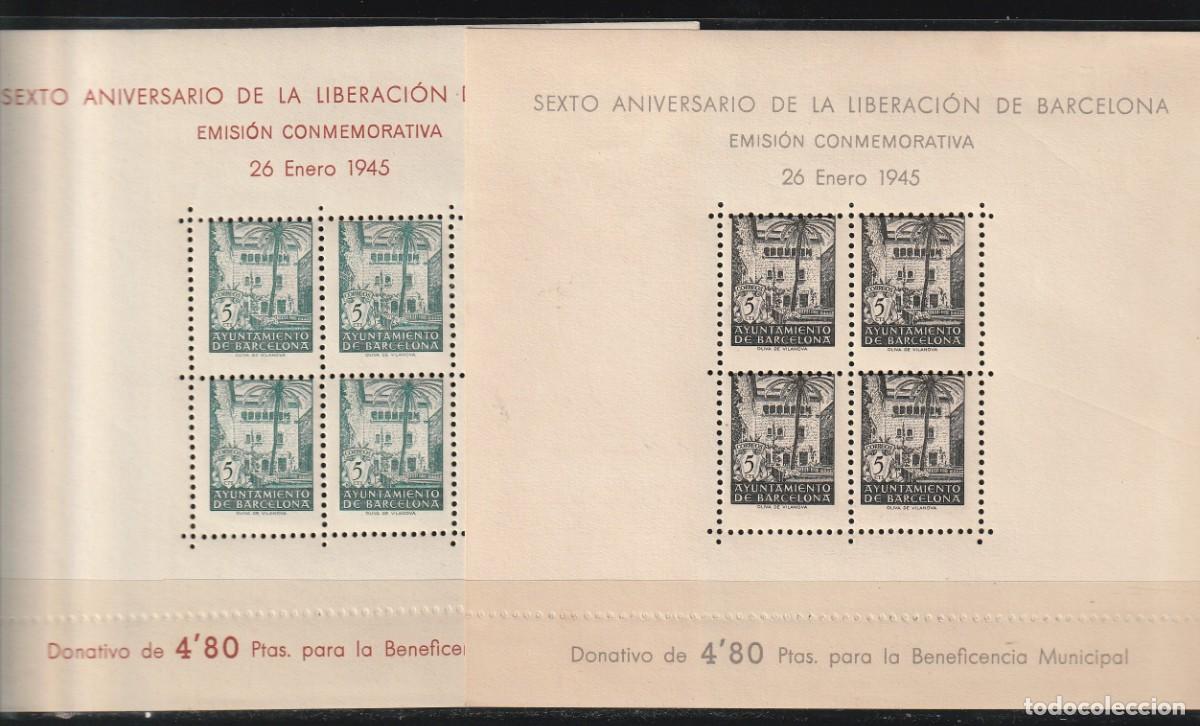 Briefmarken: AYTO.BARNA.- HOJAS NE. 27 Y 28 CON DENTADO DESPLAZADO