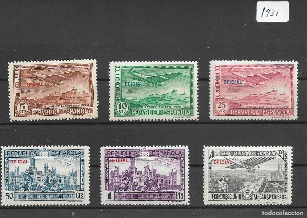 Sellos: Sellos de Espa&ntilde;a A&ntilde;o 1931 Congreso Uni&oacute;n Posta Panamericana Sellos nuevos** N&ordm; Edifil 630/35