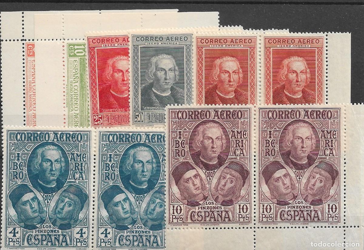 Sellos: Sellos de Espa&ntilde;a A&ntilde;o 1930 Descubrimiento Correo A&eacute;reo Sellos nuevos** Bloque 4 n&ordm;559/65