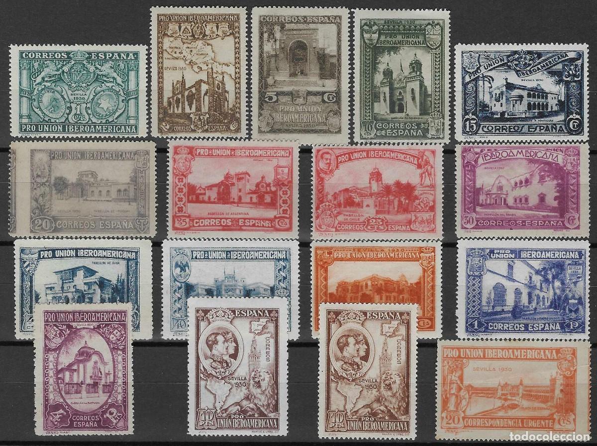 Sellos: EDIFIL 566-582 PRO UNI&Oacute;N IBEROAMERICANA 1930 (SERIE COMPLETA). VALOR CAT&Aacute;LOGO: 618 &euro;. MNH **