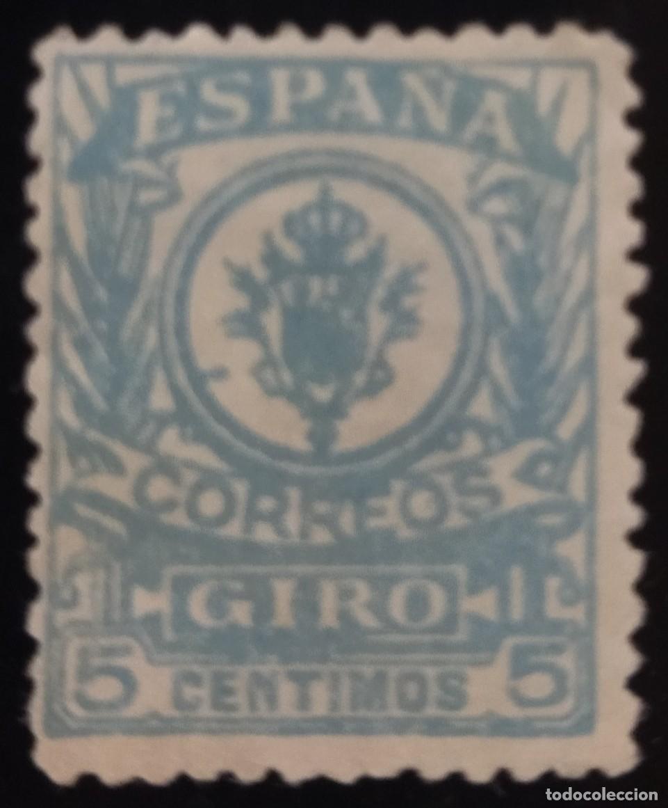 Sellos: 1911 FISCAL GIRO POSTAL 5 CTOS. USADO.