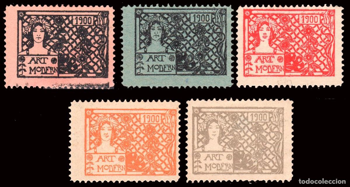 Sellos: Espa&ntilde;a - Vi&ntilde;etas Nacionalistas - * - 5 valores &rdquo;1900 - Art Modern&rdquo;