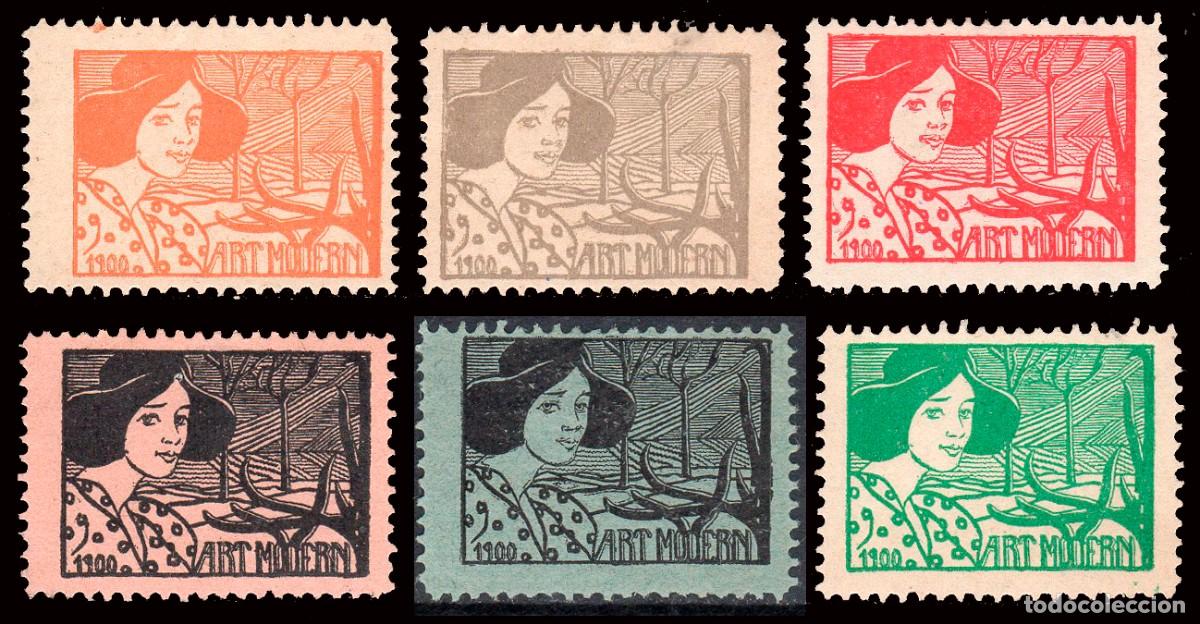 Sellos: Espa&ntilde;a - Vi&ntilde;etas Nacionalistas - * - 6 valores &rdquo;1900 - Art Modern&rdquo;