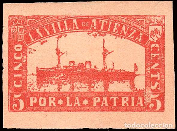 Sellos: Espa&ntilde;a - Vi&ntilde;etas Nacionalista - S/Cat (*) - 1 valor - &rdquo;5 cts. La Villa de Atienza - Por la Patria&rdquo;