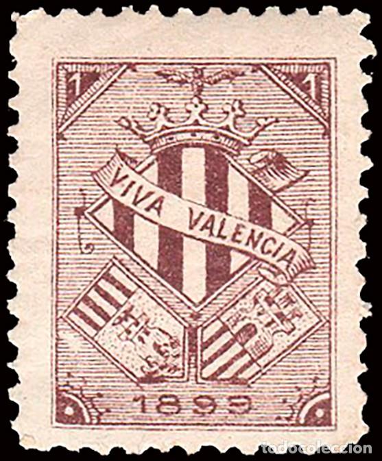 Sellos: Espa&ntilde;a - Vi&ntilde;etas Nacionalista - S/Cat (*) - 1 valor - &rdquo;1899 - Viva Valencia&rdquo;