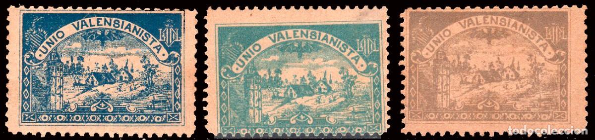 Sellos: Espa&ntilde;a - Vi&ntilde;etas Nacionalista - S/Cat (*) - 3 valores - &rdquo;Uni&oacute; Valensianista&rdquo;