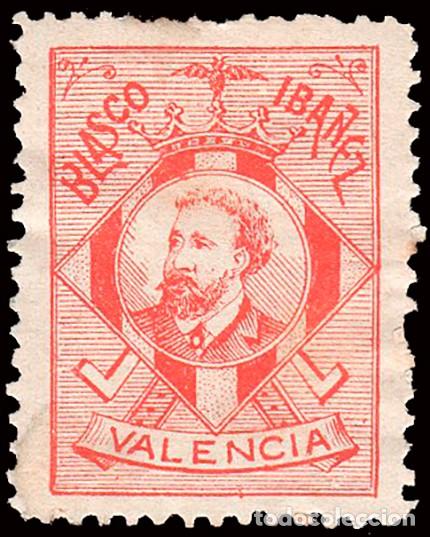 Sellos: Espa&ntilde;a - Vi&ntilde;etas Nacionalista - S/Cat * - 1 valor - &rdquo;Blasco Iba&ntilde;ez - Valencia&rdquo;