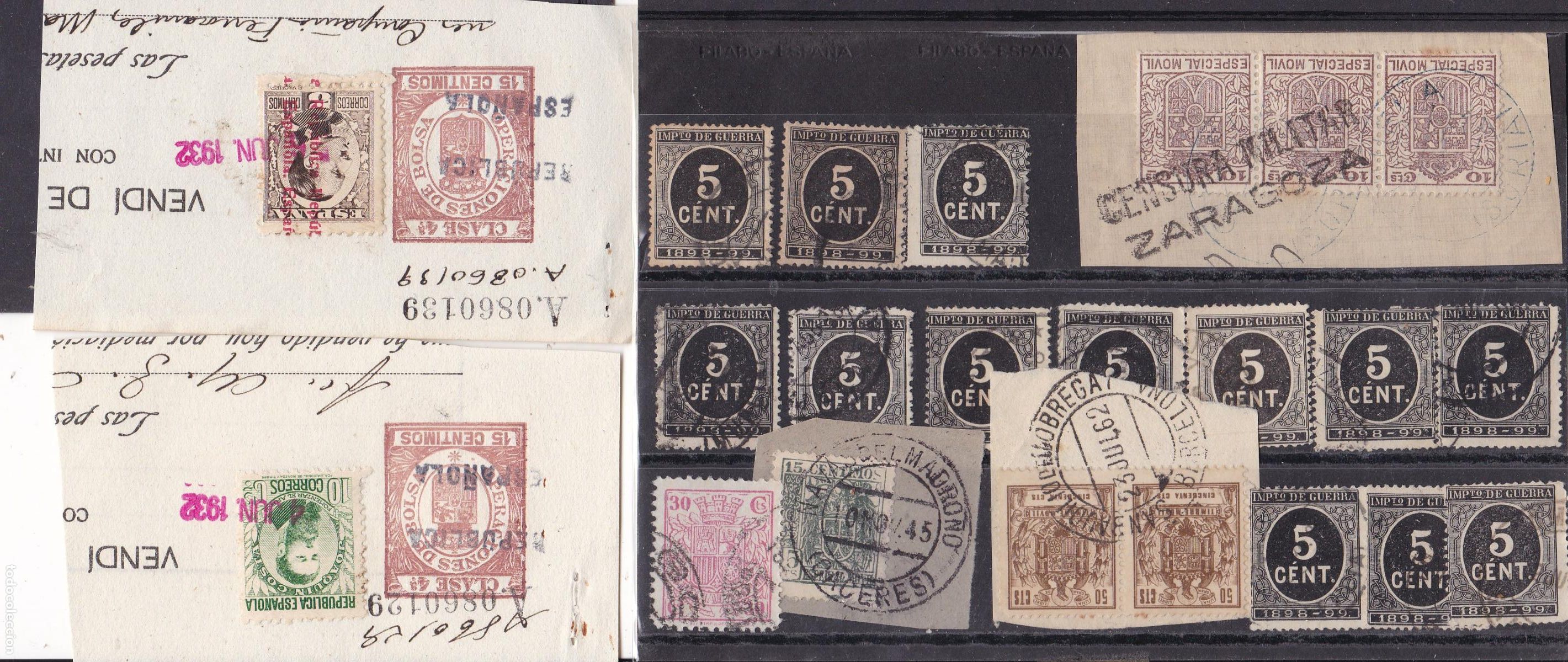 Sellos: FC4-26 -Lote de FISCALES Uso Postal y Sellos POSTALES Uso FISCAL