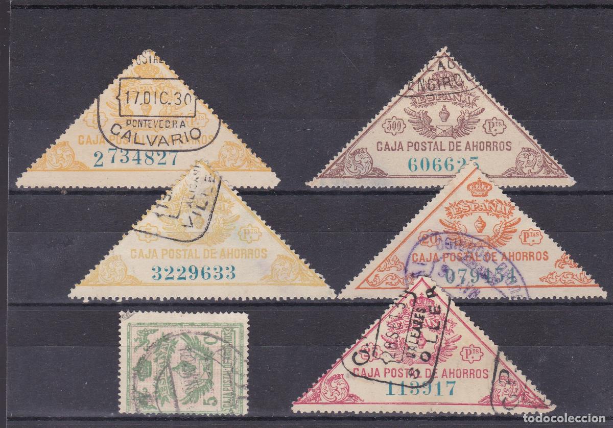 Sellos: FC4-110-FISCALES Caja POSTAL usados OLLERIA (Baleares),CALVARIO (Pontevedra), Ciudad Rodrigo y otros