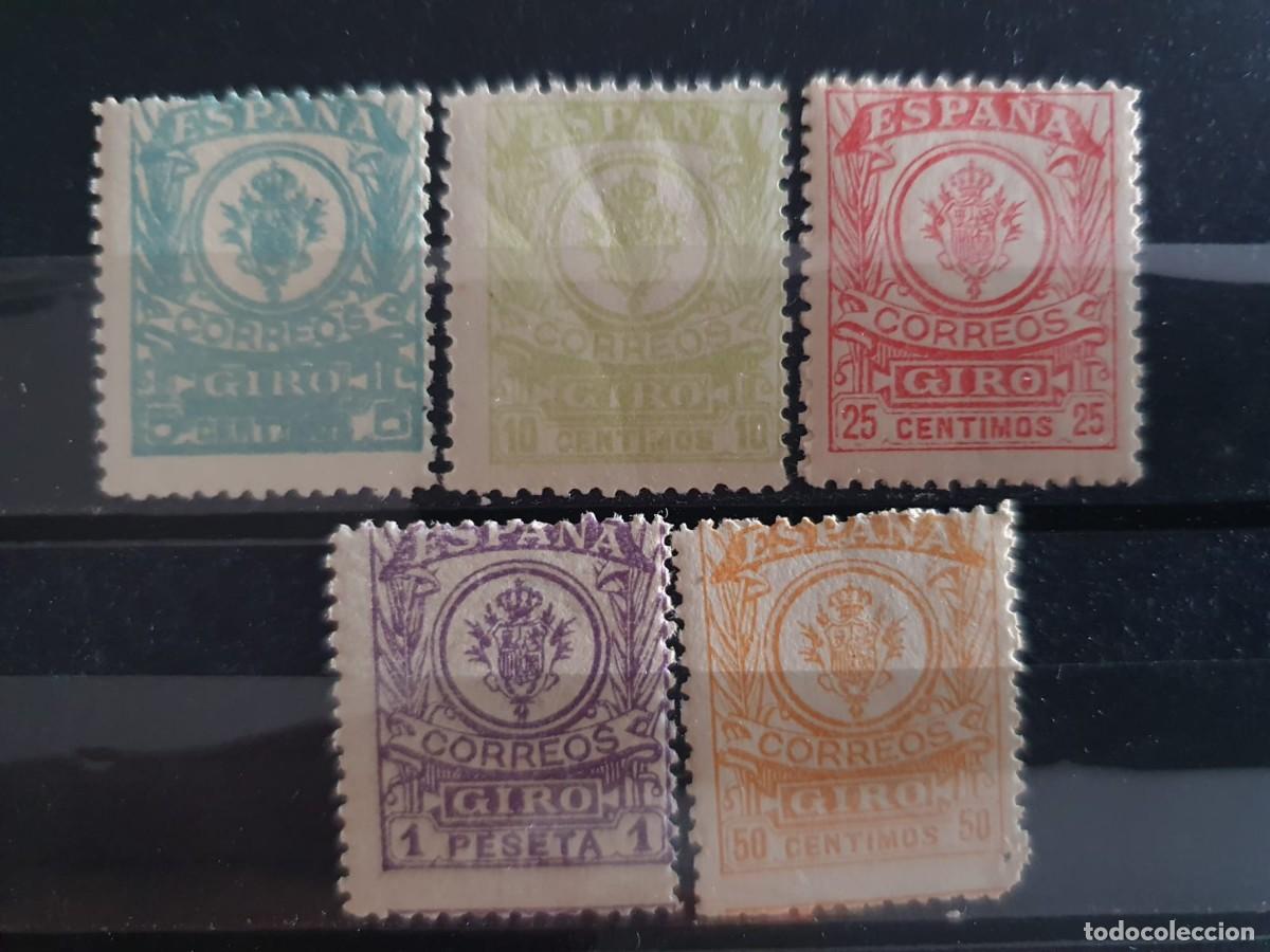 Sellos: ESPA&Ntilde;A 1911-20 FISCAL SELLOS GIRO 1 a 5 **