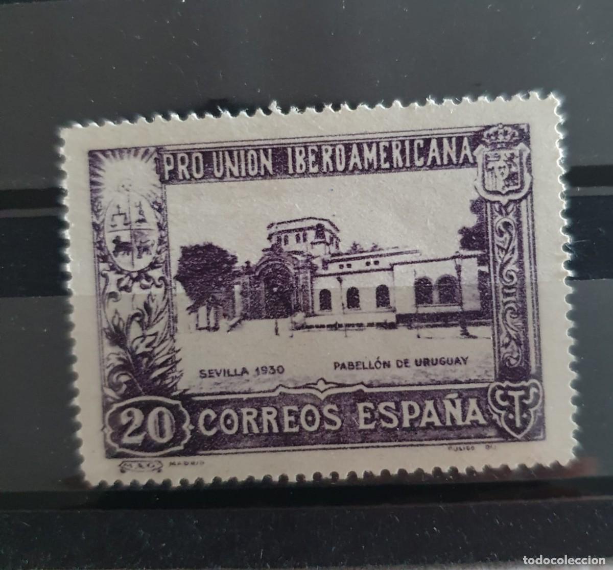 Sellos: EDIFIL 571 * _ 20 CENTIMOS VIOLETA IBEROAMERICANA ESPA&Ntilde;A 1930