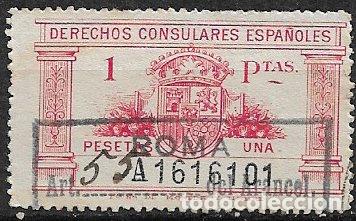 Sellos: FISCALES, Derechos Consulares 1929 ALEMANY n&ordm; 25 (o)