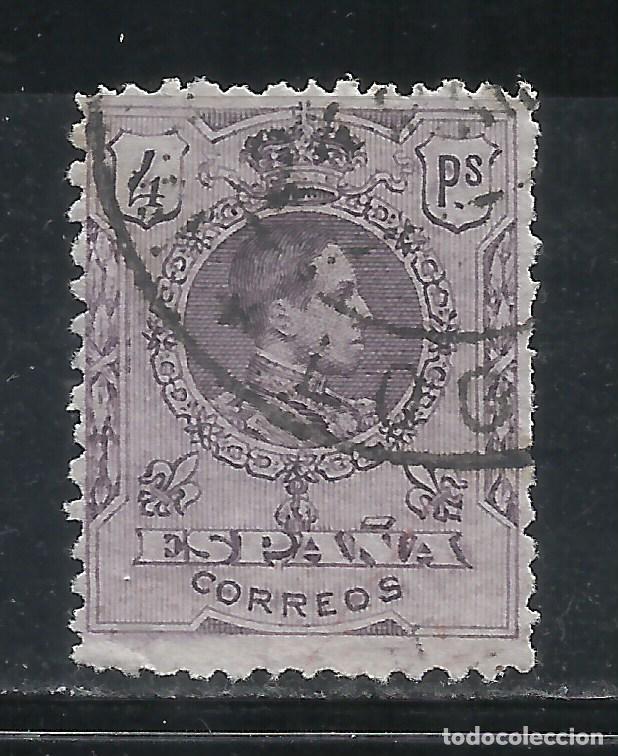 Sellos: 8091A-SELLO CLASICO ALFONSO XIII CLAVE 1909 N&ordm; 279, 4 PESETAS PERFECTO, FOTO REAL, POR FAVOR SI TIEN