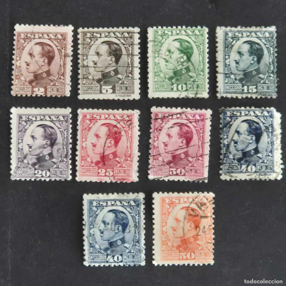 Sellos: ESPA&Ntilde;A, 1930, ALFONSO XIII, TIPO VAQUER, EDIFIL 490-498, COMPLETA, USADO, ( LOTE AR )