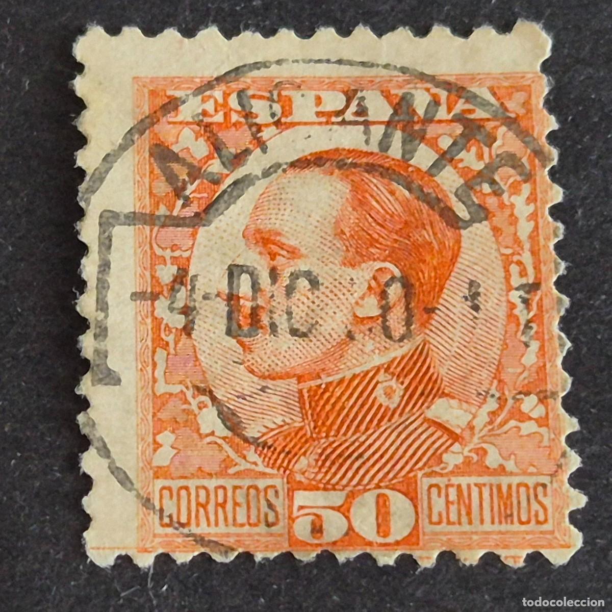 Sellos: ESPA&Ntilde;A, 1930, ALFONSO XIII, TIPO VAQUER, EDIFIL 498, MATASELLO DE ALICANTE, ( LOTE AR )