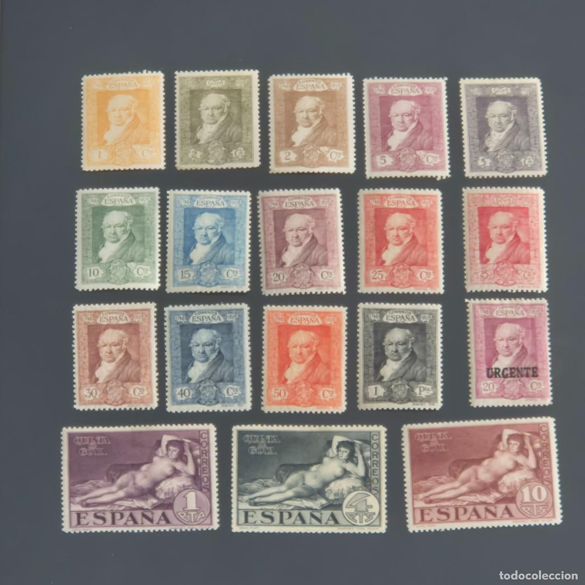 Sellos: ESPA&Ntilde;A, 1930, QUINTA DE GOYA, EDIFIL 499*-516*, NUEVO, GOMA, FIJASELLO, LEER, ( LOTE AR )